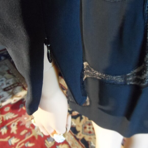 Stella McCartney Black Cocktail Dress w/Lace Inserts Detail Size S - Picture 11 of 16